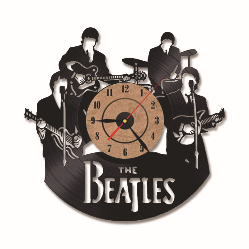 Musical Instrument Manufacturers - Beatles 3D Vinyl Record Klok Muziekinstrument