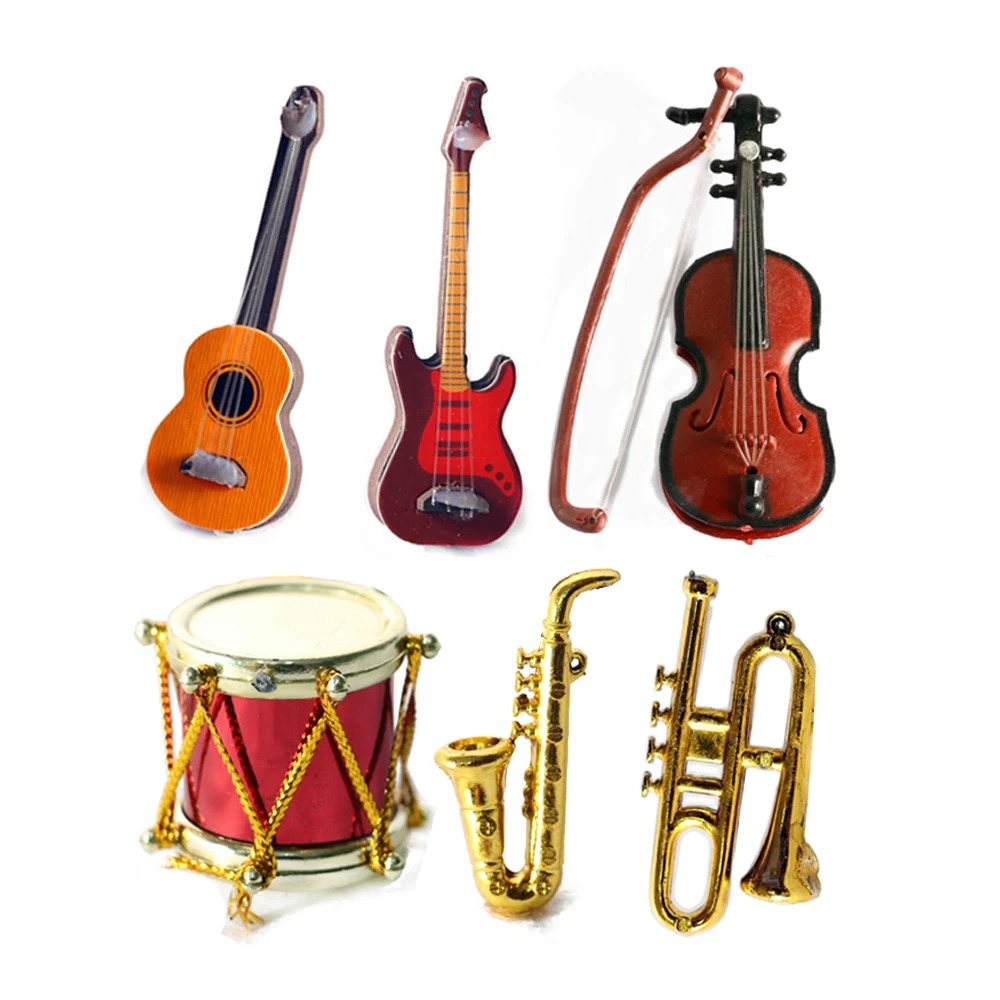 Musical Instrument Manufacturers - 1/12 Schaal Pop Muziekinstrumenten Poppenhuis Accessoires