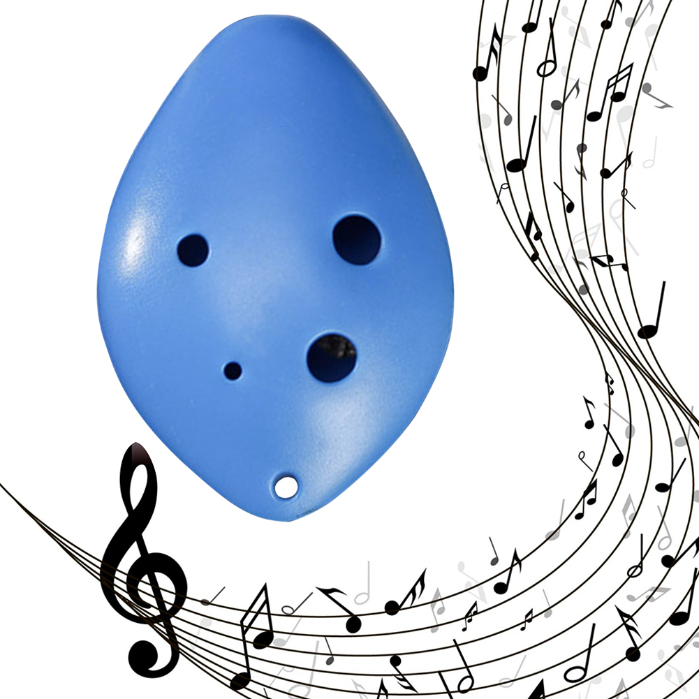 Song With Musical Instrument - Ocarina muziekinstrument met liedboek, nekkoord, keramische