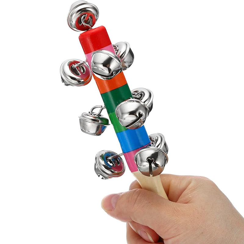 5PCS Houten Jingle Hand Bells  - Musical Instrument For Toddlers recensie en prijs