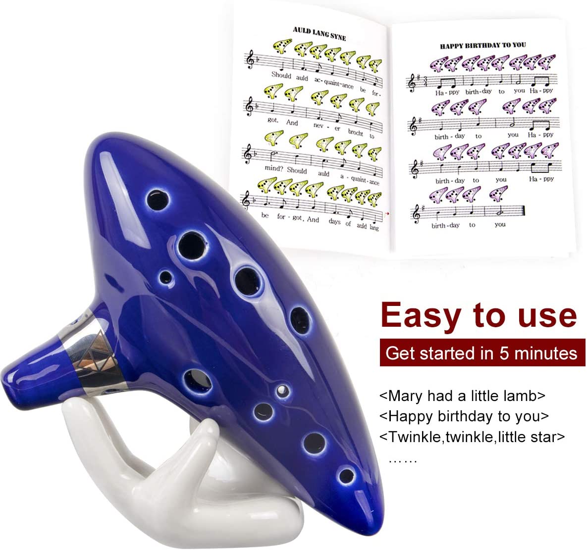 Ocarina, 12 tonen Alto C keram - Song With Musical Instrument recensie en prijs