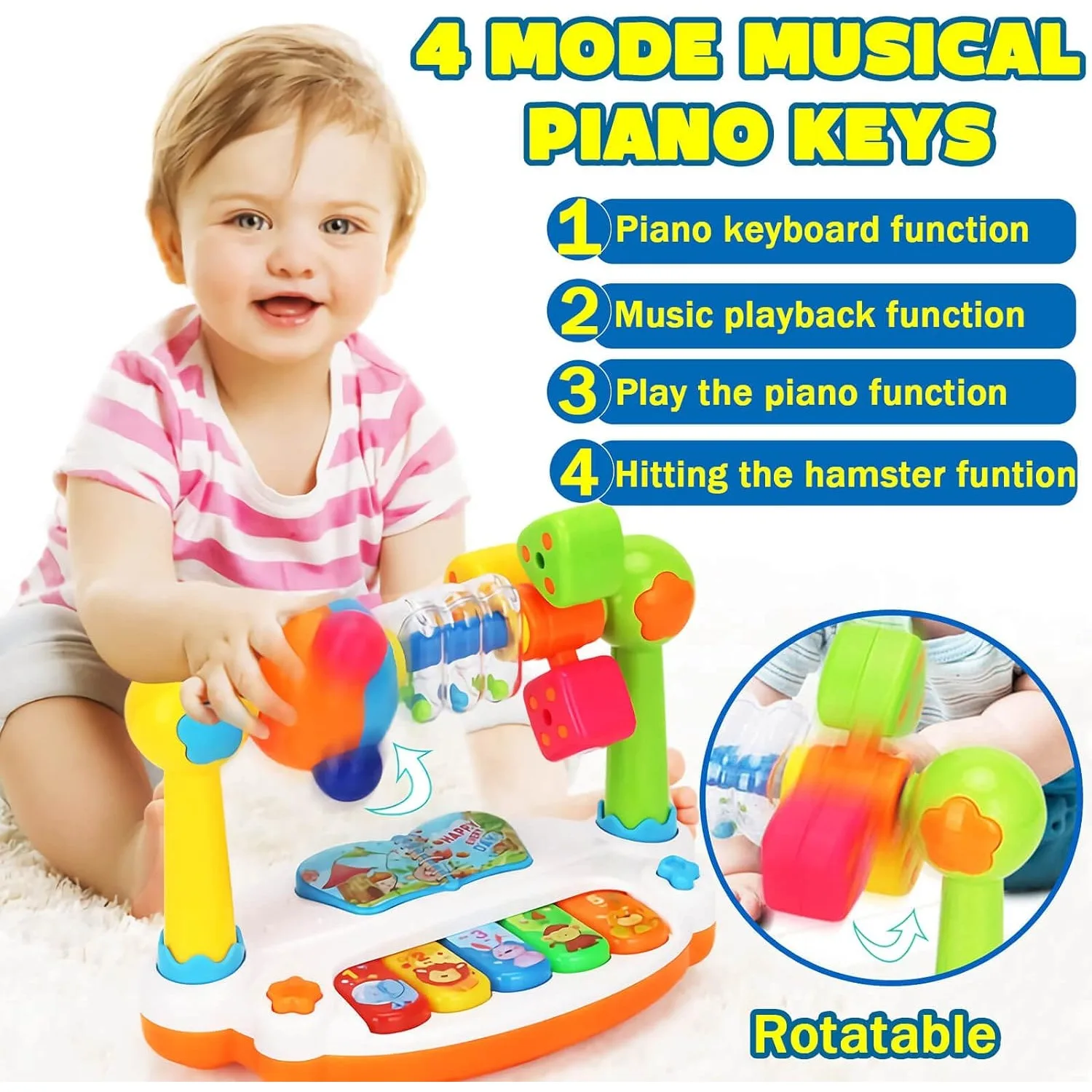 Babyspeelgoed Drum Pianotoetse - Musical Instrument For Toddlers recensie en prijs
